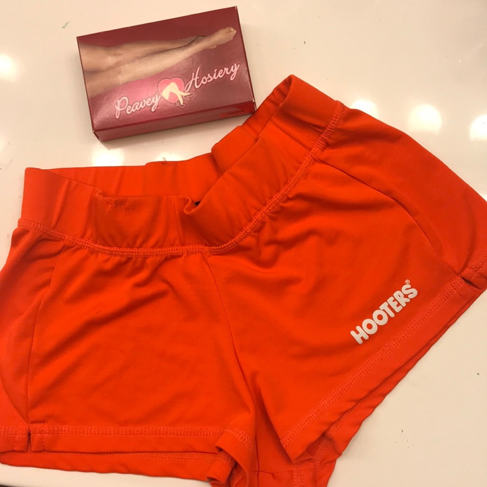 Hooters girl shorts & tights!
